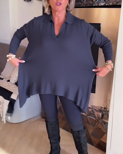 Elegante Bluse Langarm Oberteil