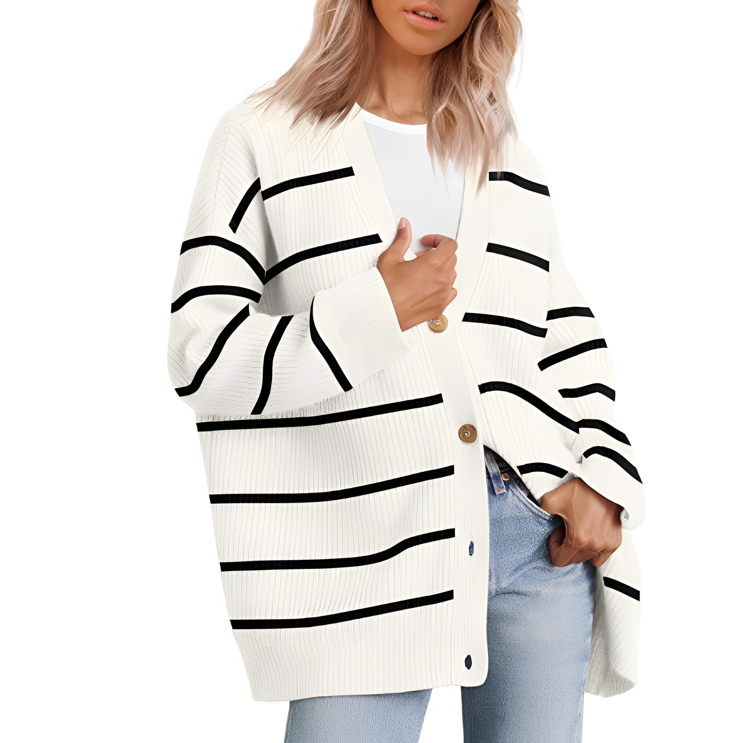 Bequemer Oversize Cardigan Frauen