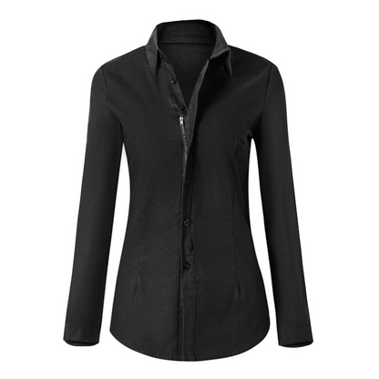 Elegante Damenbluse Langärmlig Klassisch