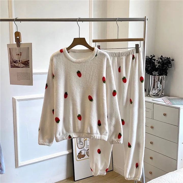Weiche Fleece Schlafanzüge Damen - Warm &amp; Bequem - IdealeKleiden