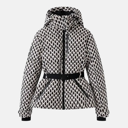 Wintersteppjacke Verstellbarer Gürtel Mit Kapuze