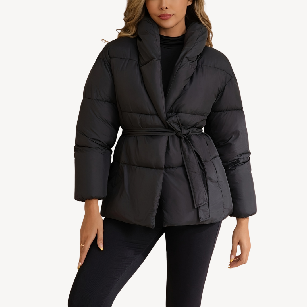 Damen Pufferjacke Warm Geschnürt