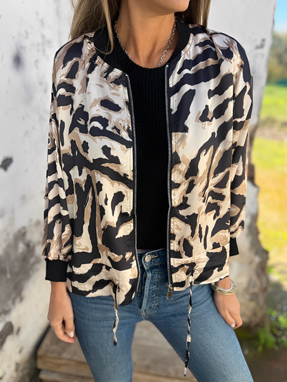 Stylische Damenjacke Reißverschluss Modern Design