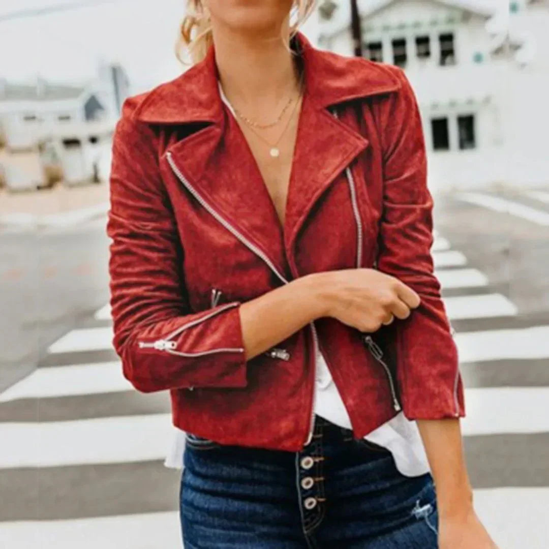 Bikerjacke Damen Leder Stil Robbie