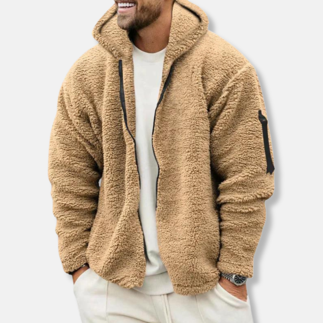 Kapuzenpullover Sherpa Fleece Bequem Schnitt - IdealeKleiden