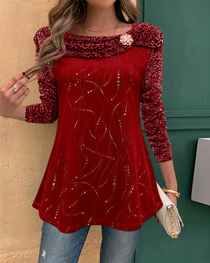 Leopard-Oberteil Frauen Trendy