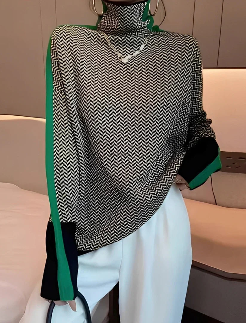Damen Rollkragenpullover Strick Modern