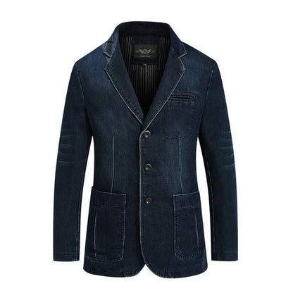 Herren Denim Blazer Moderne Baumwolle