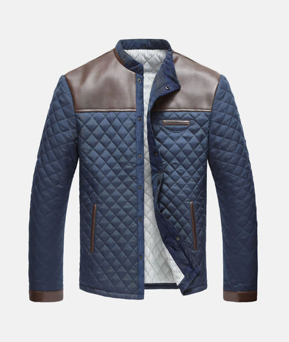 Herren Steppjacke Knopfleiste Modern