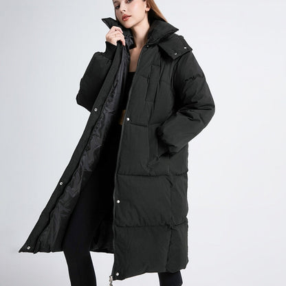 Lange Winterjacke Damen Daunenjacke
