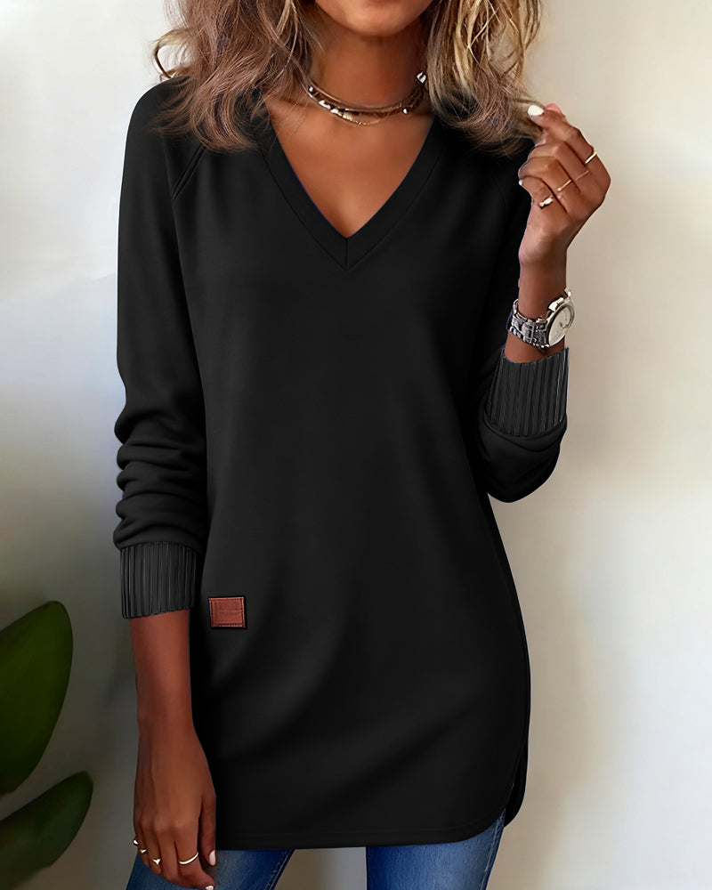 Elegante Kleid V-Ausschnitt Chic Design