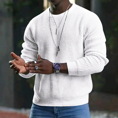 Herren Pullover Langarm Rundhals Großes Design - IdealeKleiden