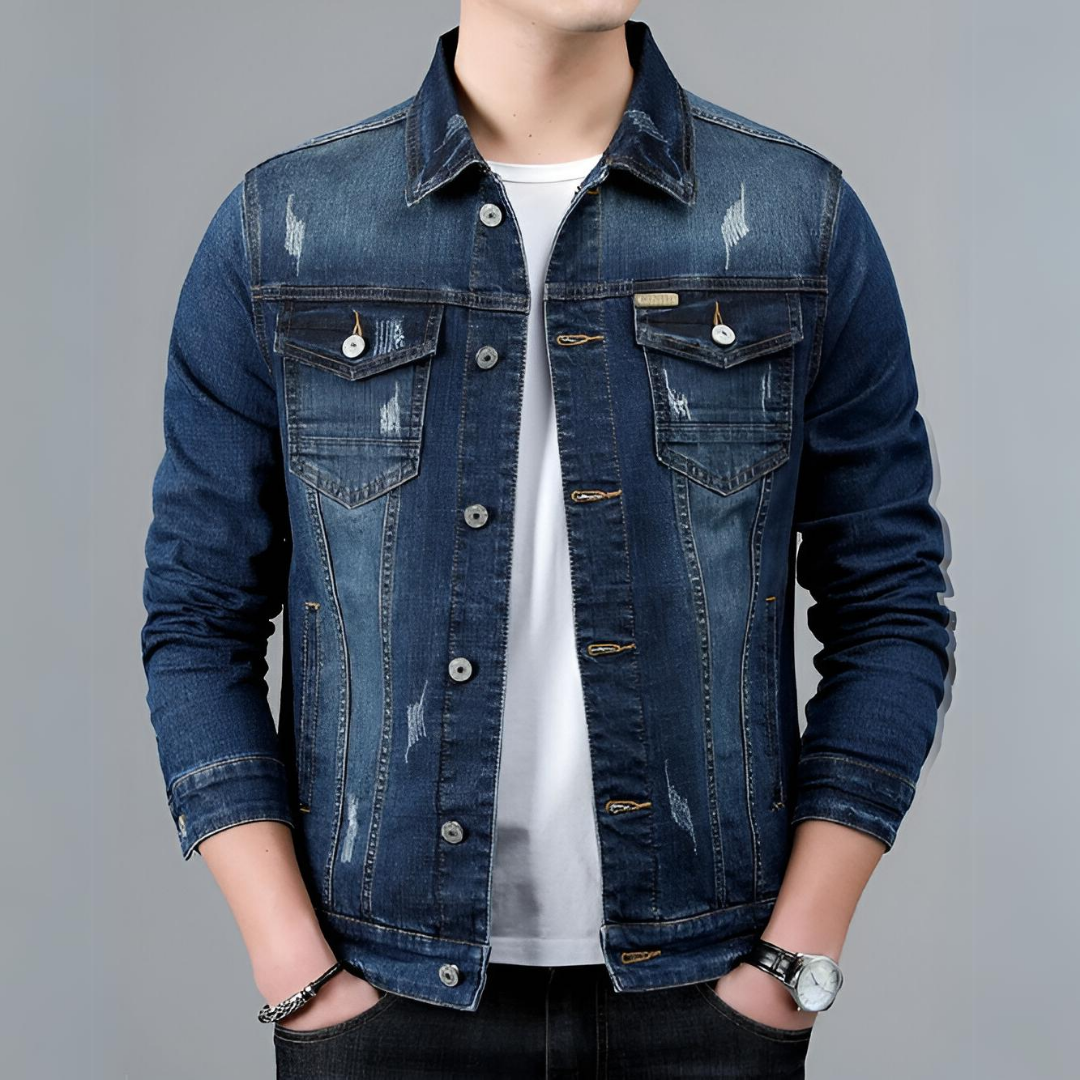 Stilvolle Herren Denimjacke Klassisches Design