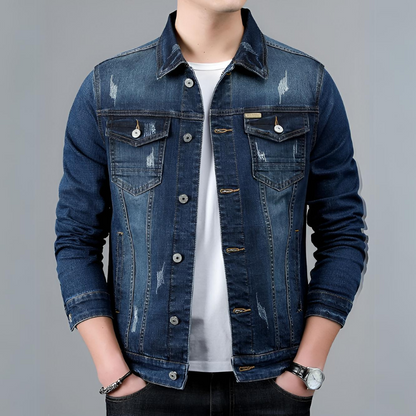 Stilvolle Herren Denimjacke Klassisches Design
