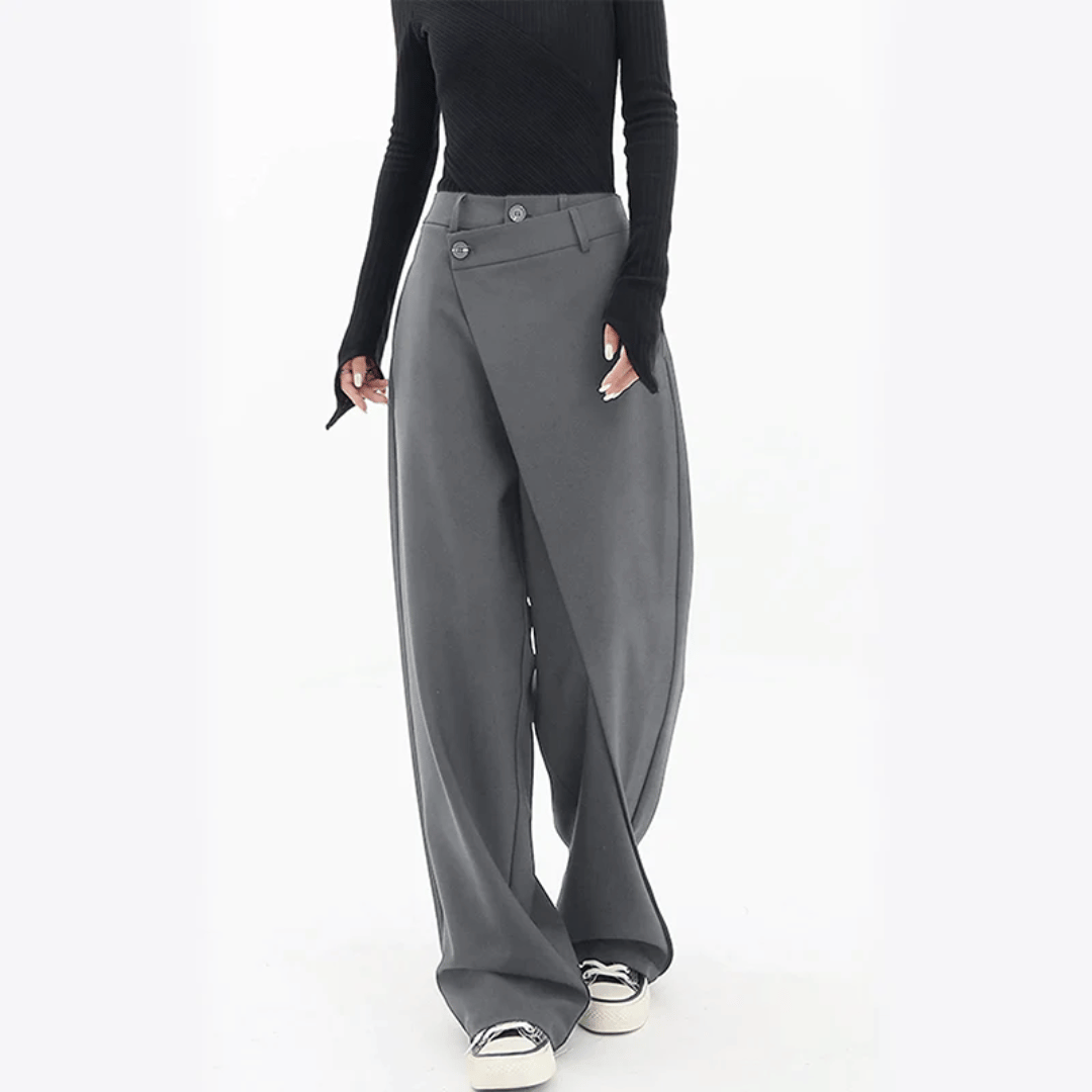 Weite Damenhoose Asymmetrisch Luxusdesign