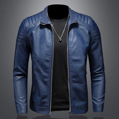 Modische Lederjacke Slim Fit Herren