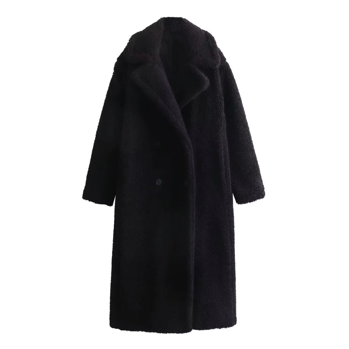 Wintermantel Damen Oversize Stehkragen Reißenverschluss