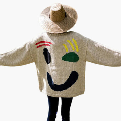 Künstlerischer Strickpullover Gemütlich Abstrakt