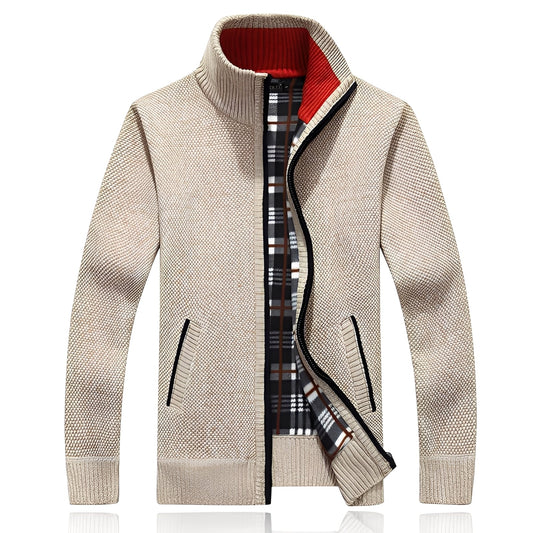 Herren Cardigan Elegant Fleece Innenfutter - IdealeKleiden
