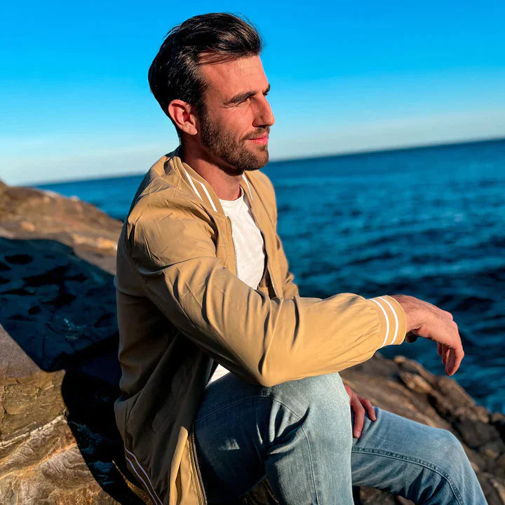 Leichte Windjacke Herren Sportlich Wasserabweisend - IdealeKleiden