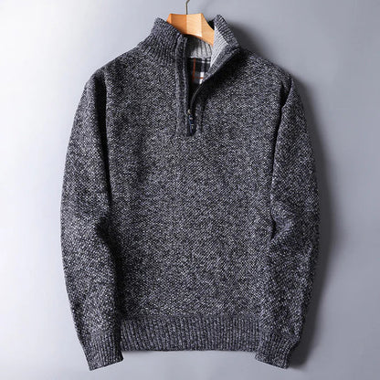 Herren Strickpullover Bequem Reißverschluss