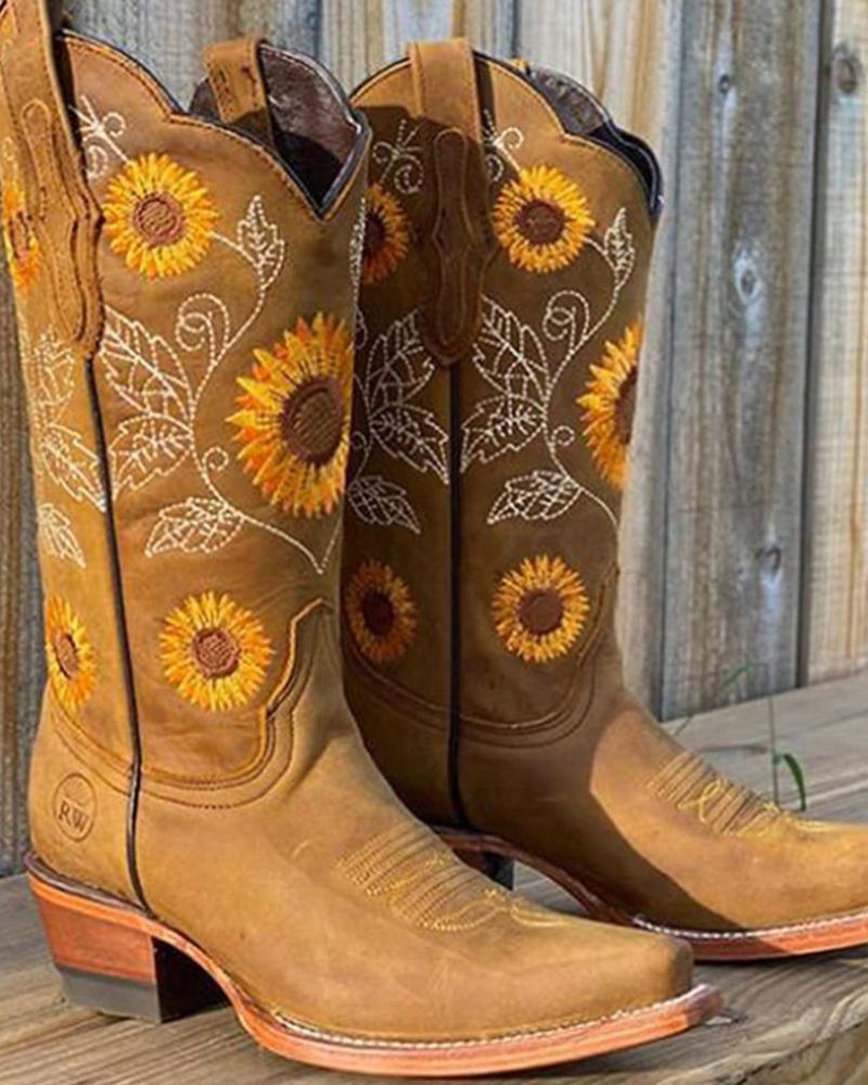 Sommerstiefel Blumenmuster