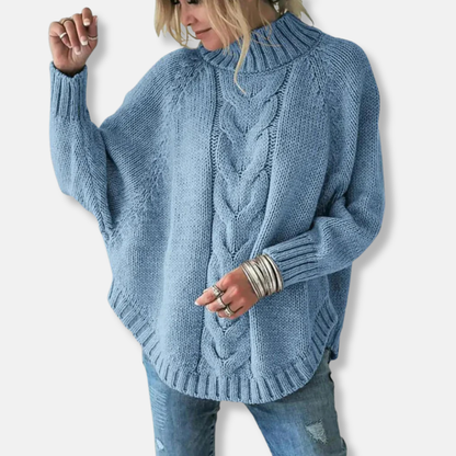 Weite Rollkragenpullover aus Wolle - IdealeKleiden