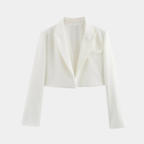 Stylische Damenjacke Cropped Blazer Modell Langarm