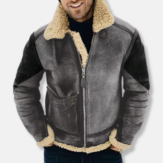 Leder Aviator Jacke Schaffell Futter - IdealeKleiden