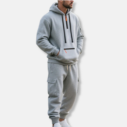 Bequemer Trainingsanzug Kapuzenpullover Cargo-Hose