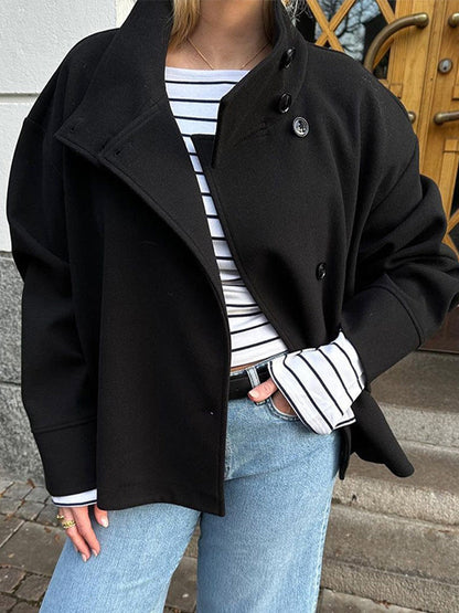 Damen Wintermantel Doppelreihig Elegantes Design