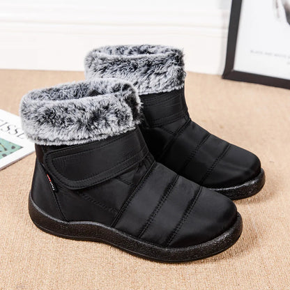 Damen Stiefel Wasserdicht Kaninchenfell Schuhe