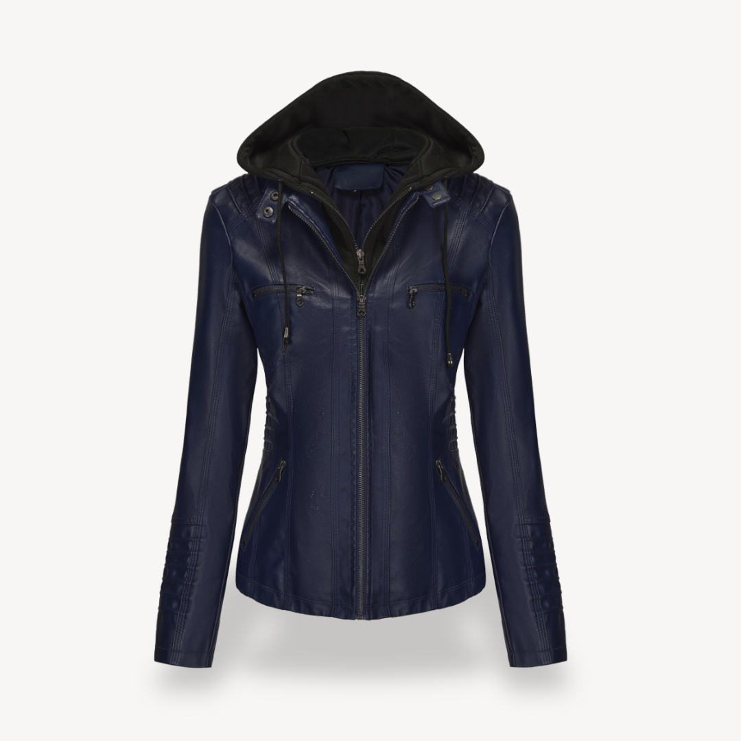 Elegante Motorradjacke Damen Kunstleder