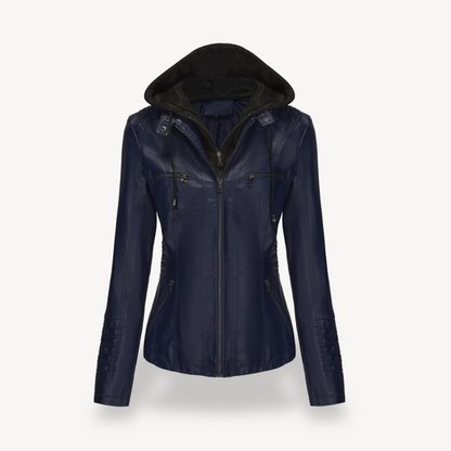 Elegante Motorradjacke Damen Kunstleder