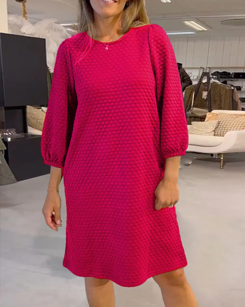 Elegantes Damenkleid Einfarbig Klassik