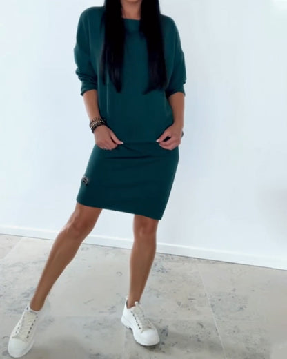 Figurformende Damenkleid Langärmlig Elegant