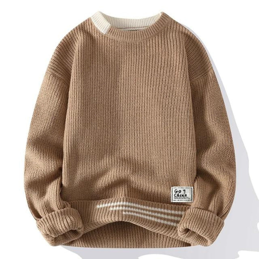 Weicher Strickpullover Herren Warm Fleece