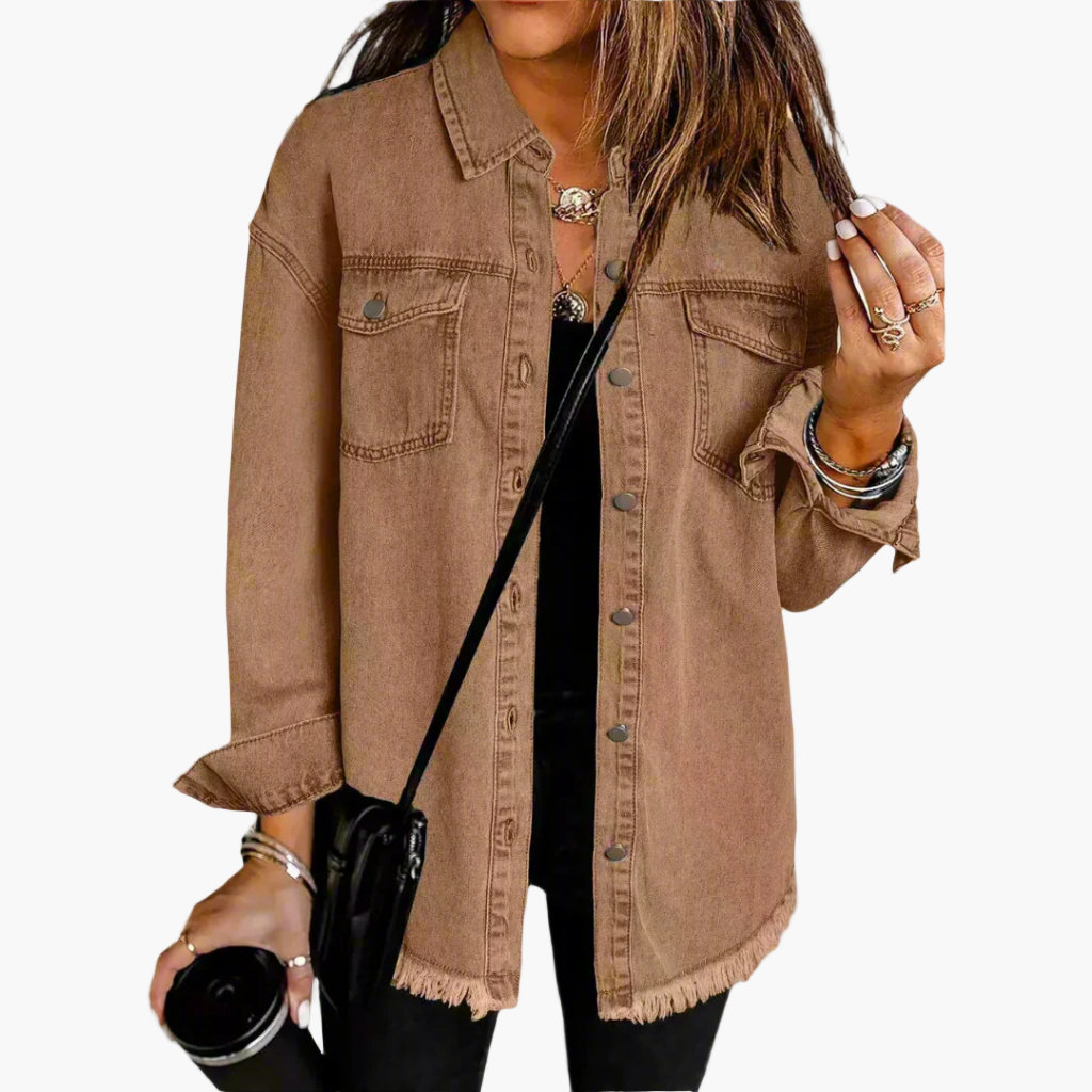 Lässige Vintage Jeansjacke Freizeit Alltag