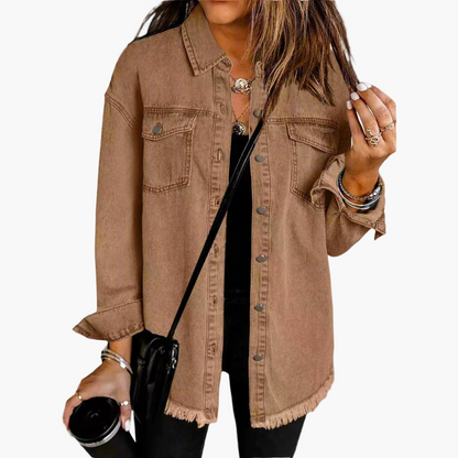 Lässige Vintage Jeansjacke Freizeit Alltag