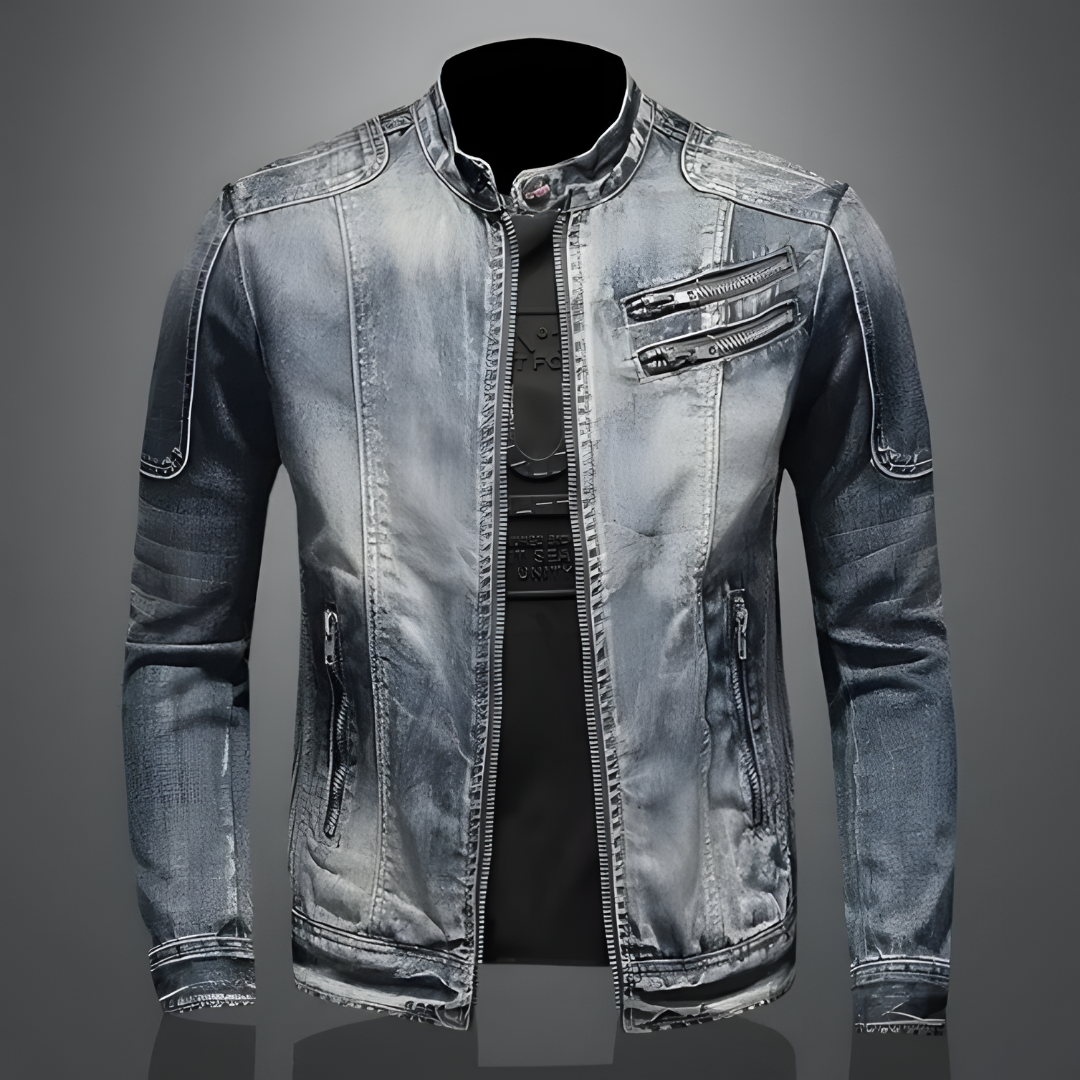 Stilvolle Jeansjacke Retro Look - IdealeKleiden