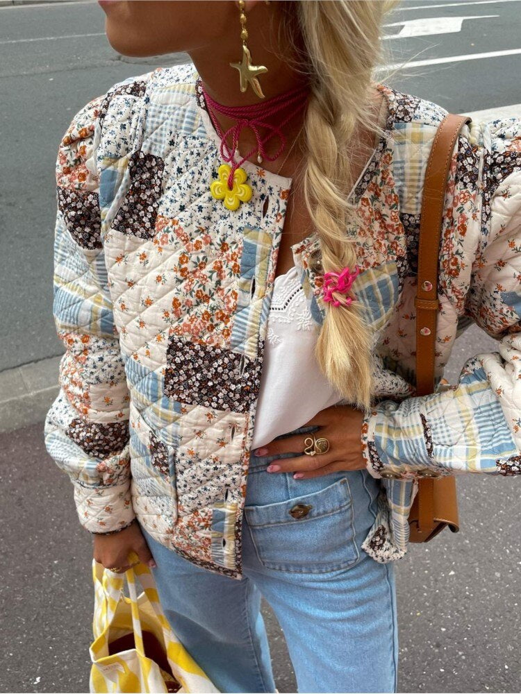 Boho Steppjacke Patchwork Design