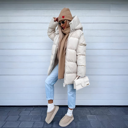 Stylische Damen Parka Jacke Elegant