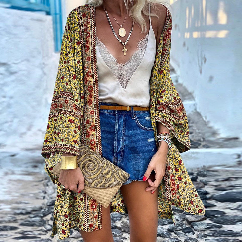 Stylish Boho Cardigan Damen Modisch Gemustert