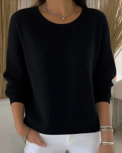 Elegante Damenkleidung Rundhals Oversized