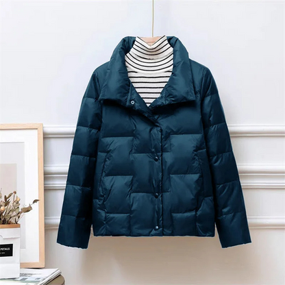 Winter Pufferjacke Damen | Rollkragen Steppjacke