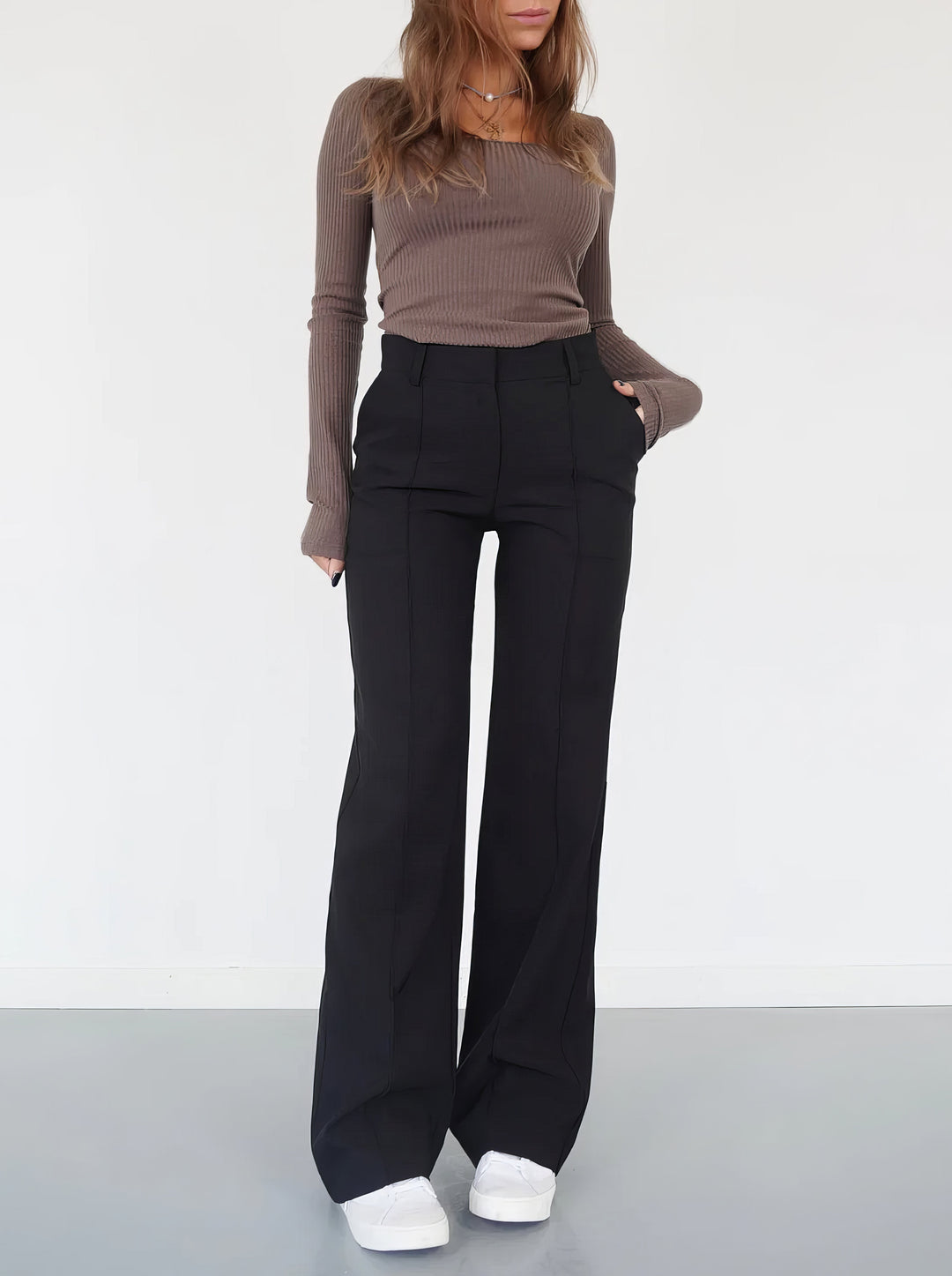 Elegante Damenhose Gerade Passform