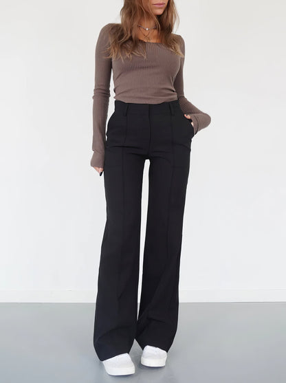 Elegante Damenhose Gerade Passform