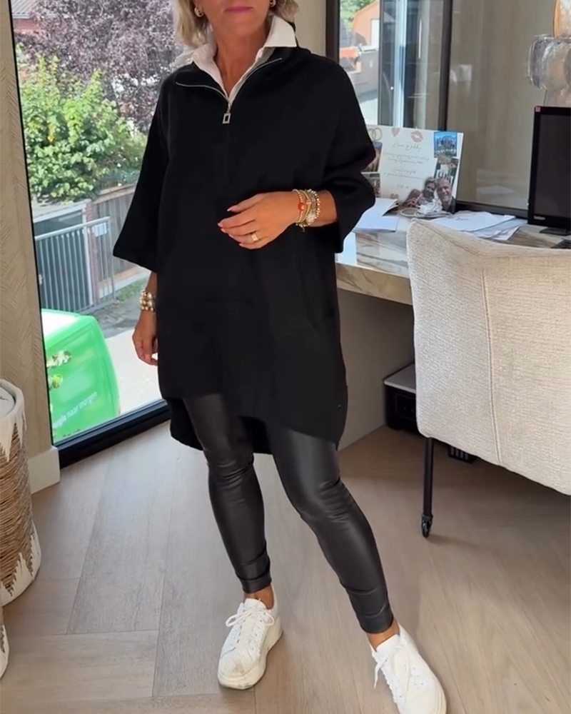 Modische Herrenkleidung Stehkragen Relaxed Fit