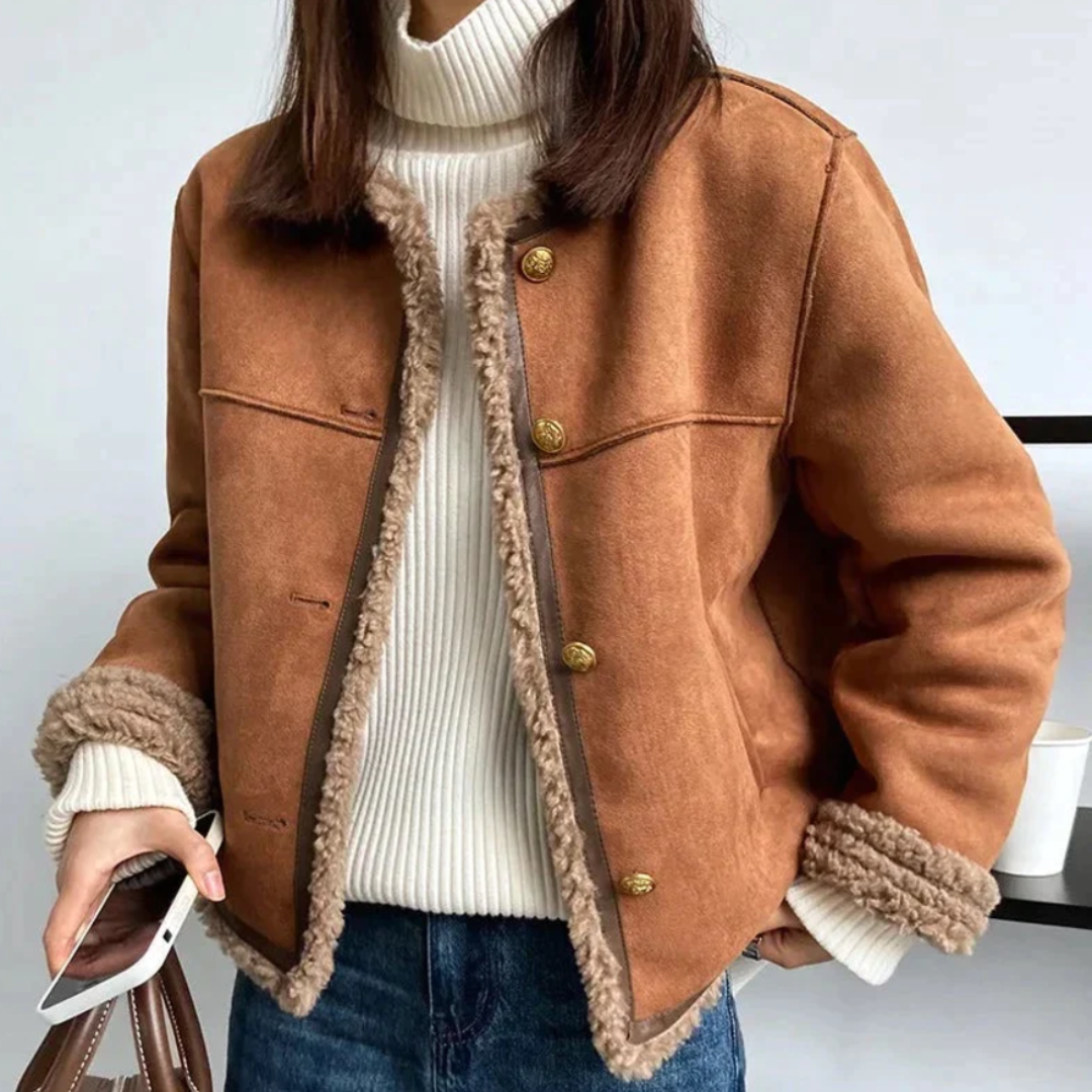 Elegante Winterjacke Damen Stilvoll Warm
