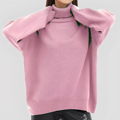 Übergroßer Damen Rollkragen Pullover Bequem